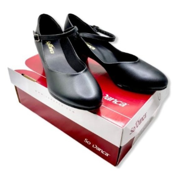 So Danca Shoes - New Black Character Theatre Shoes Size 6 Dance Leather So Danca CH50 Salsa